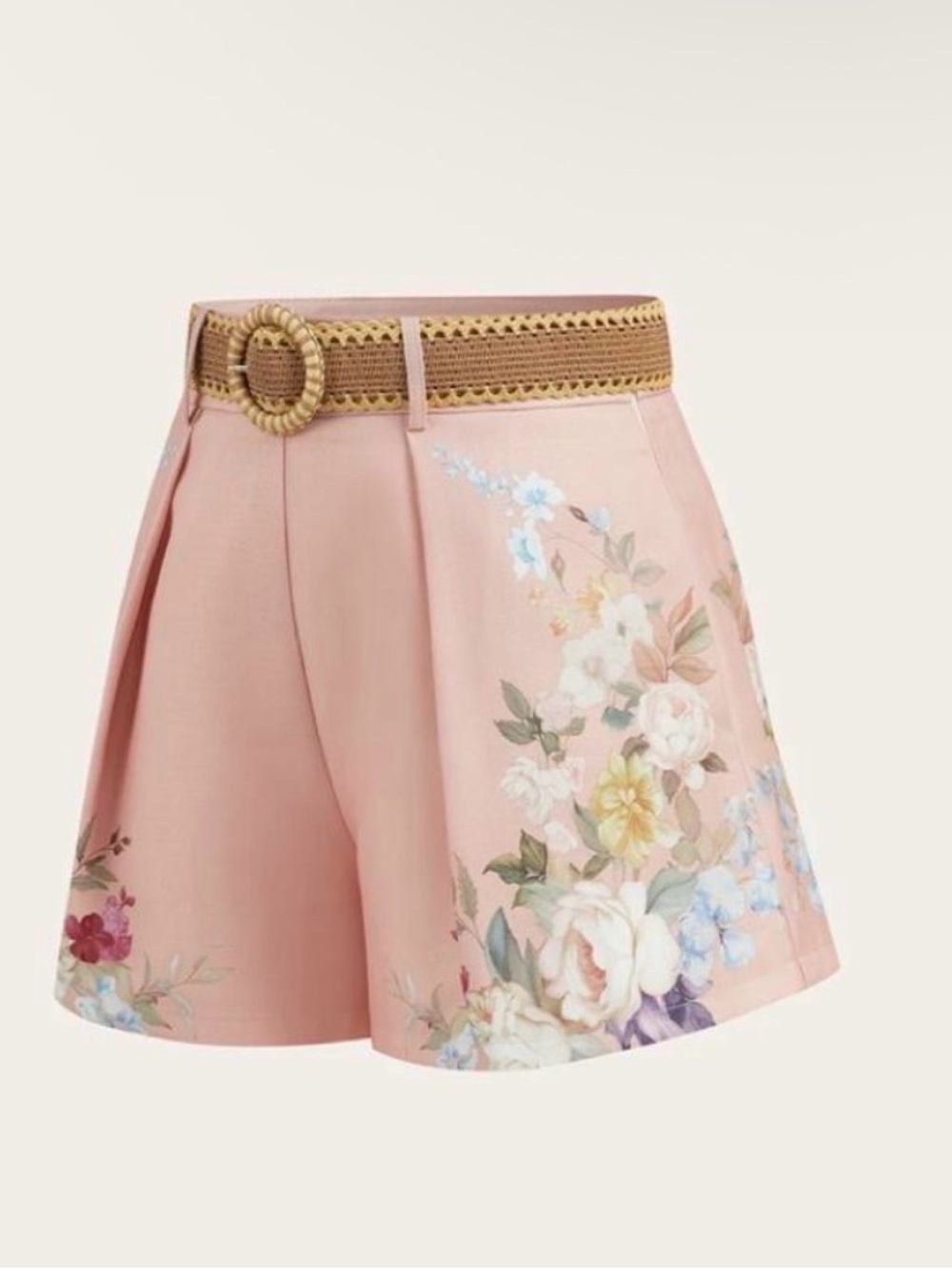 NWT Commense Floral shorts with belt